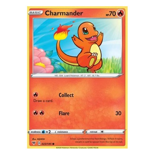 charmander Pokémon: Sword & Shield Vivid Voltage - Charmander - 023/185 - Afbeelding 1