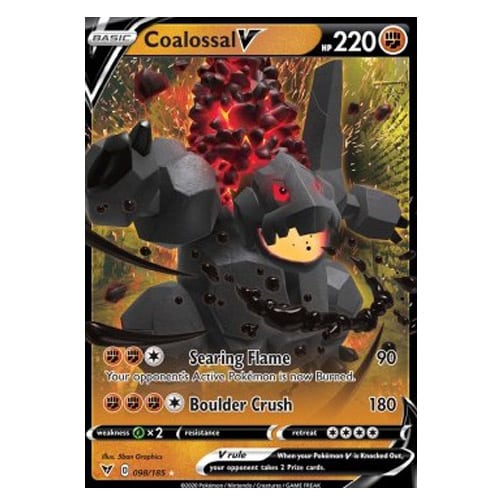 coalossal V Pokémon: Sword & Shield Vivid Voltage - Coalossal V - 098/185 - Afbeelding 1