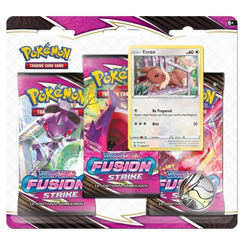 pokemon fusion strike 3-pack blister eevee pokemon fusion strike 3-pack blister eevee