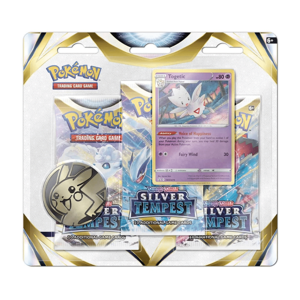 Pokemon Silver Tempest 3-Pack Blister – Togetic Pokemon Silver Tempest 3-Pack Blister - Togetic