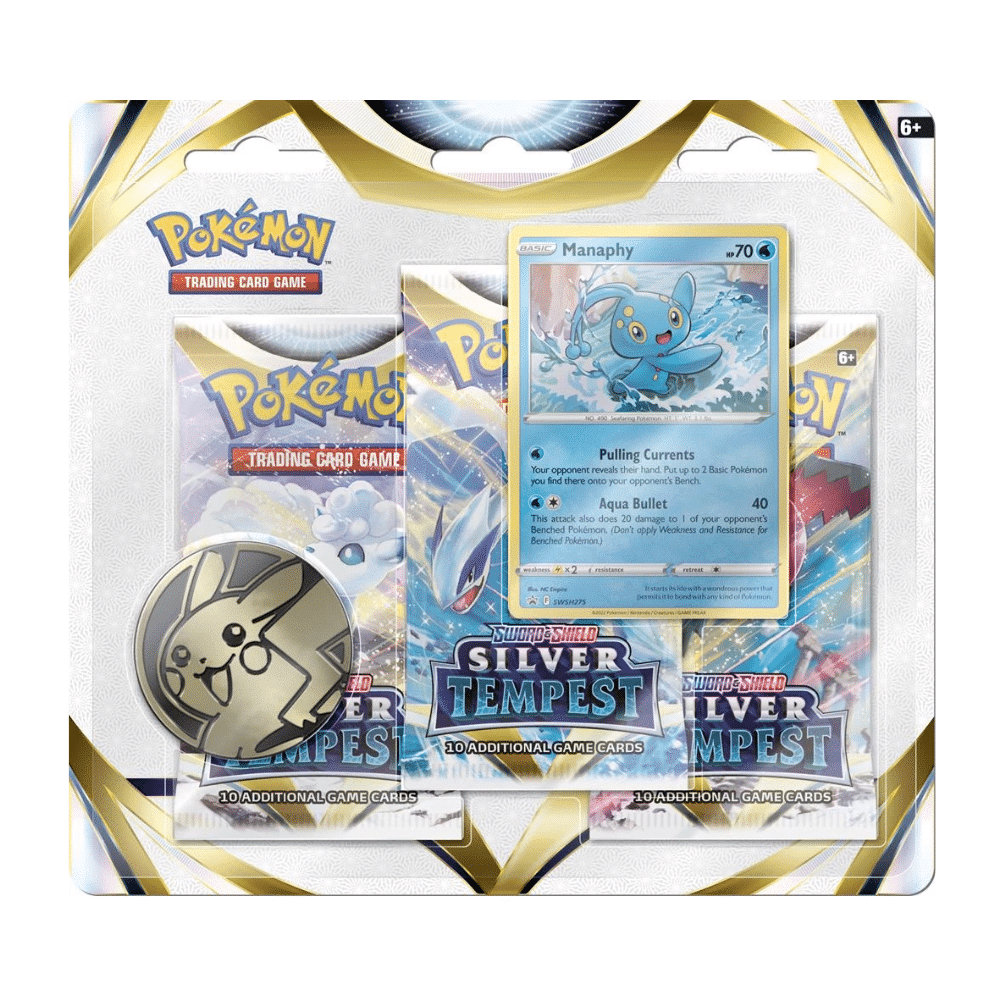 Pokemon Silver Tempest 3-Pack Blister – Manaphy Pokemon Silver Tempest 3-Pack Blister - Manaphy