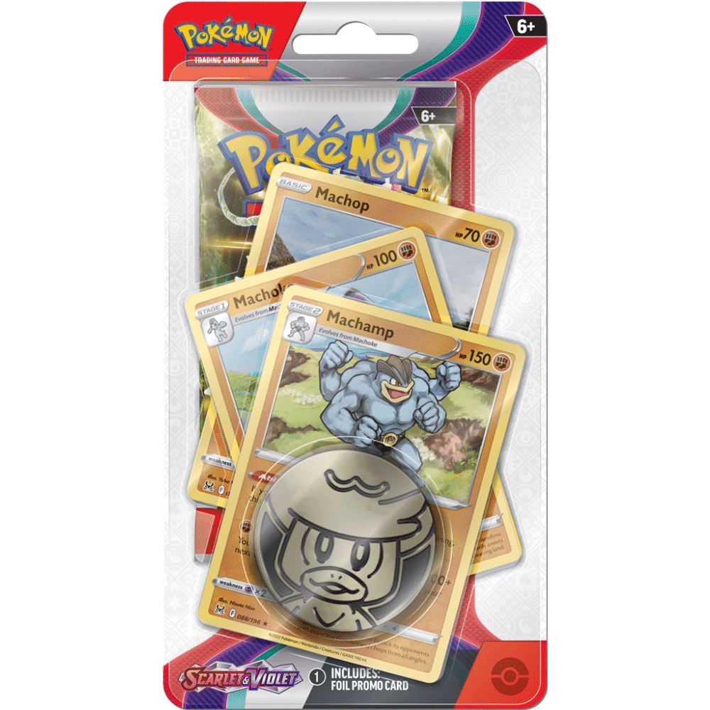 Untitled-design-2023-02-03T003149.840 Pokemon Scarlet & Violet - Premium Checklane Blister - Machamp - Afbeelding 1