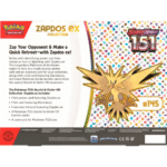 Pokemon 151 Zapdos ex Box