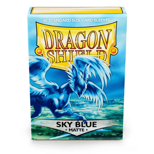 DRAGON SHIELD STANDARD SLEEVES - MATTE SKY BLUE (60 SLEEVES) DRAGON SHIELD STANDARD SLEEVES - MATTE SKY BLUE (60 SLEEVES)