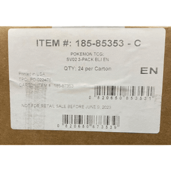Pokemon SV2 Paldea Evolved 3-Pack Blister Box CASE (24ct)