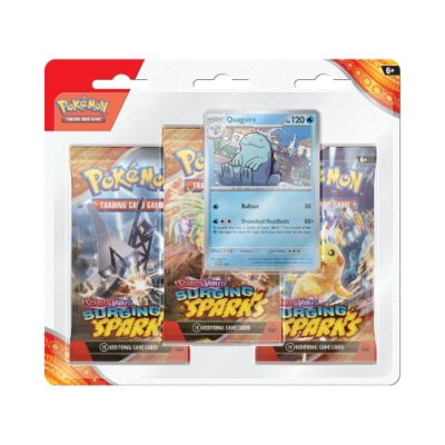 Pokemon TCG Scarlet & Violet Surging Sparks 3-Pack Booster Blister - Quagsire