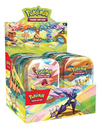 4973-210-85767-Pokemon-Vibrant-Paldea-Mini-Tin-Display-10-Tins- Pokemon Vibrant Paldea Mini Tin Display (10 Tins) - Afbeelding 1