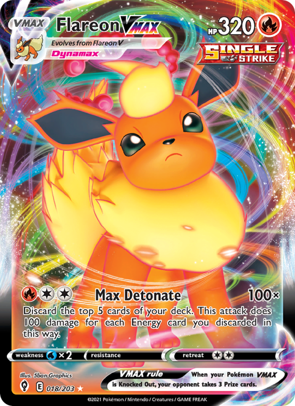 2378-swsh7-18-Flareon-VMAX-Holo-Rare-VMAX-18-203-swsh7 Flareon VMAX Holo Rare VMAX (18/203) swsh7 - Afbeelding 1