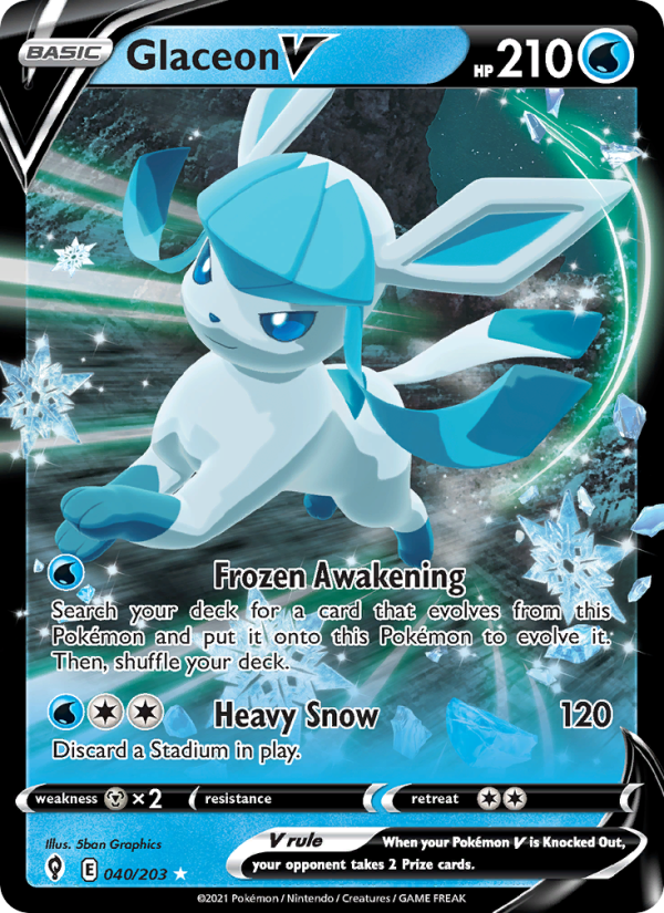 2400-swsh7-40-Glaceon-V-Holo-Rare-V-40-203-swsh7 Glaceon V Holo Rare V (40/203) swsh7 - Afbeelding 1