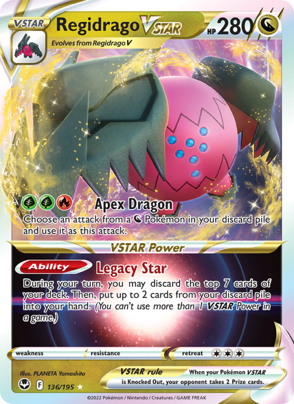 4652-swsh12-136-Regidrago-VSTAR-Holo-Rare-VSTAR-136-195-swsh12 Regidrago VSTAR Holo Rare VSTAR (136/195) Silver Tempest - Afbeelding 1