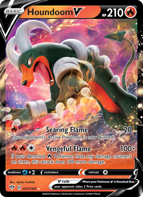 7239-swsh3-21-Houndoom-V-Holo-Rare-V-21-189-swsh3 Houndoom V Holo Rare V (21/189) swsh3 - Afbeelding 1