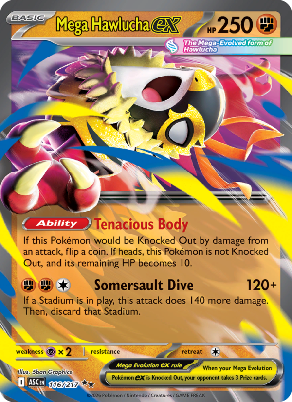 6908-me02-5-116-Mega-Hawlucha-ex-Double-rare-116-217-me02-5 Mega Hawlucha ex Double rare (116/217) me02.5 - Afbeelding 1