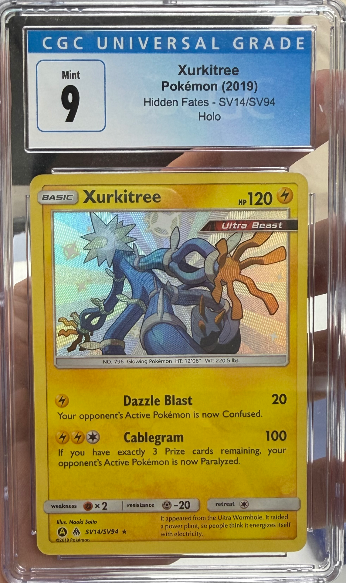 8982-sm115-SV14CGC9-Xurkitree-Rare-Shiny-SV14-CGC-9 Xurkitree Rare Shiny (SV14) CGC 9 - Afbeelding 1