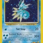 Misty's Seadra Rare Holo (9/132) gym heroes prerelease stamp - EX/NM