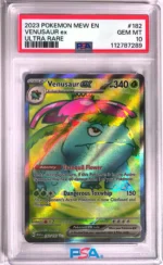 Venusaur ex Ultra Rare (182/165) sv03.5 - PSA 10