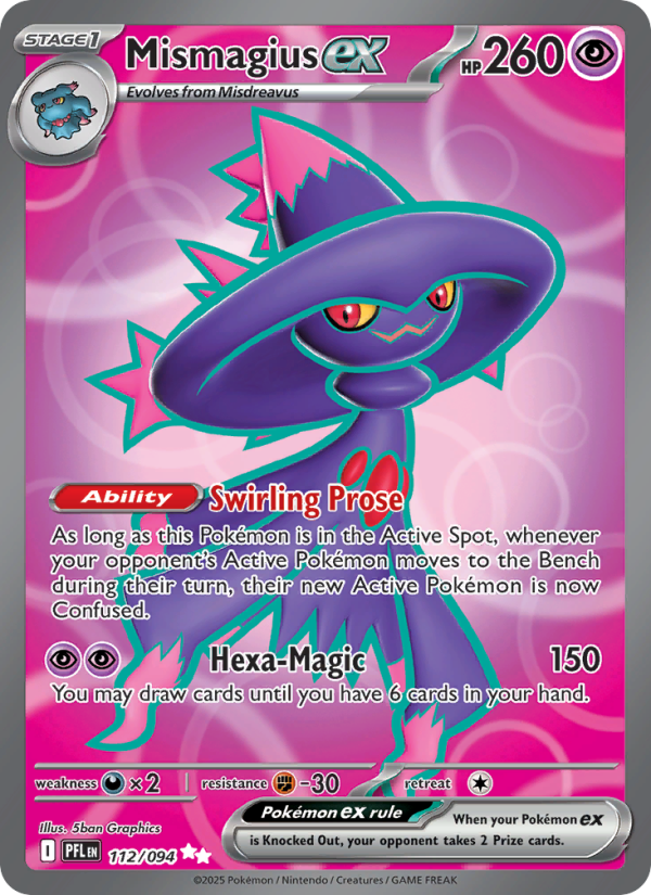 7077-me02-112-Mismagius-ex-Ultra-Rare-112-94-me02 Mismagius ex Ultra Rare (112/94) me02 - Afbeelding 1