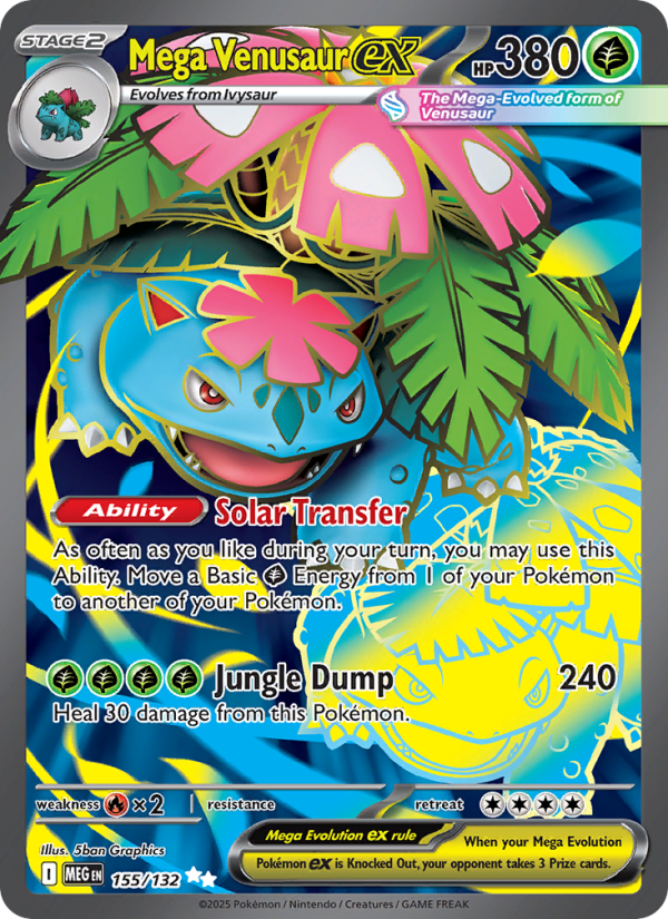 7198-me01-155-Mega-Venusaur-ex-Ultra-Rare-155-132-me01 Mega Venusaur ex Ultra Rare (155/132) me01 - Afbeelding 1