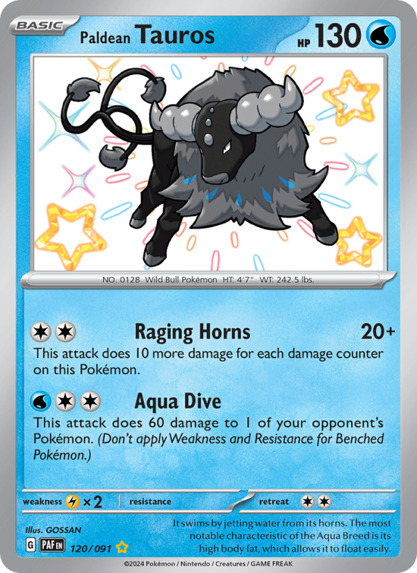 8457-sv04-5-120-Paldean-Tauros-Shiny-rare-120-91-sv04-5 Paldean Tauros Shiny rare (120/91) sv04.5 - Afbeelding 1