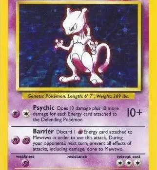 Mewtwo Holo Rare (10/102) Base set - GD