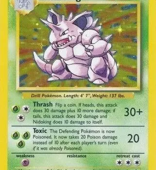 Nidoking Rare (11/102) base unlimited - GD/EX