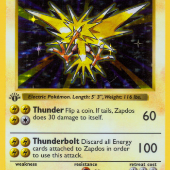 Zapdos Rare (16/102) base set – 1st edition [NL]