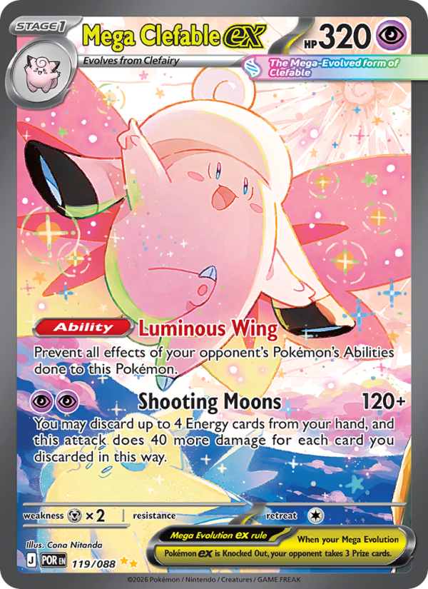 9750-me03-119-Mega-Clefable-ex-Special-illustration-rare-119-88-me03 Mega Clefable ex Special illustration rare (119/88) me03 - Afbeelding 1