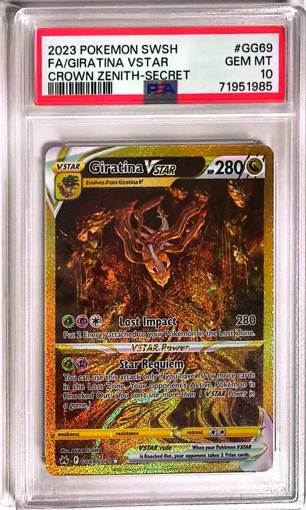 11573-swsh12pt5gg-GG69-PSA10-Giratina-VSTAR-Rare-Secret-GG69-GG70-Crown-Zenith-Galarian-Gallery-PSA Giratina VSTAR Rare Secret (GG69/GG70) Crown Zenith Galarian Gallery PSA 10 - Afbeelding 1