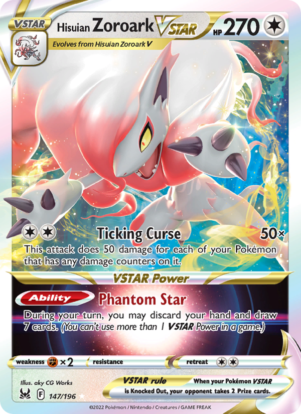 6246-swsh11-147-Hisuian-Zoroark-VSTAR-Holo-Rare-VSTAR-147-196-Lost-Origin Hisuian Zoroark VSTAR Holo Rare VSTAR (147/196) Lost Origin - Afbeelding 1