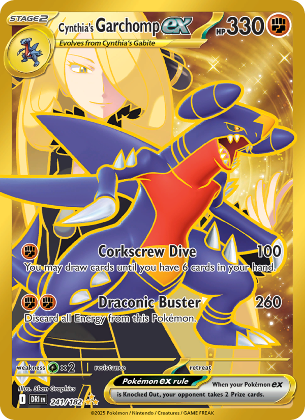 7162-sv10-241-Cynthia-s-Garchomp-ex-Hyper-rare-241-182-Destined-Rivals Cynthia's Garchomp ex Hyper rare (241/182) Destined Rivals - Afbeelding 1