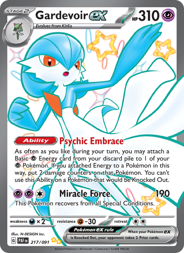 8655-sv04-5-217-Gardevoir-ex-Shiny-Ultra-Rare-217-91-Paldean-Fates Gardevoir ex Shiny Ultra Rare (217/91) Paldean Fates - Afbeelding 1